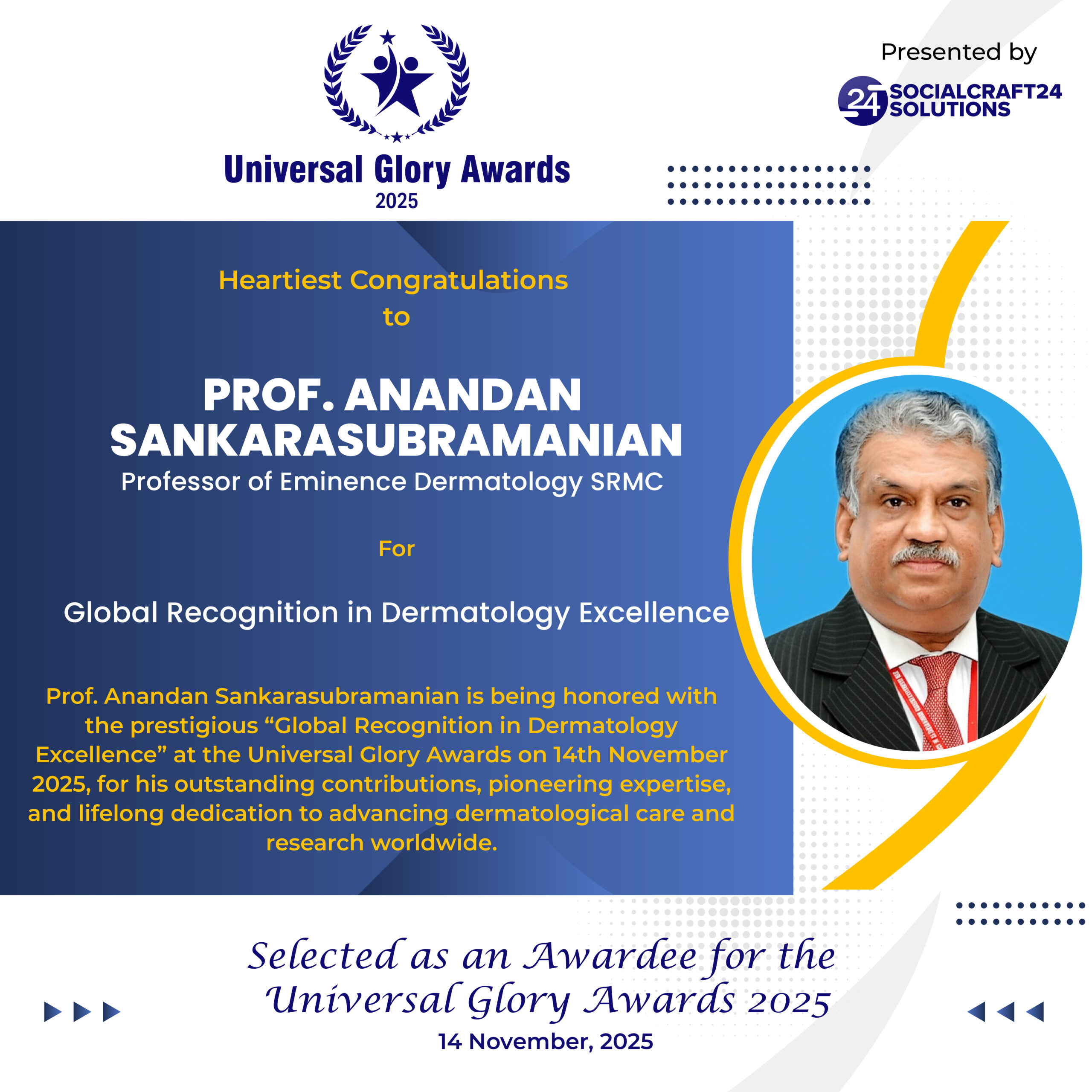Prof. Anandan Sankarasubramanian